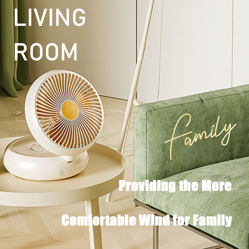 Table Fan, Rechargeable Remote Control Fan With Auto Oscillation 90 Foldable Ultra Quiet 4 Speeds Wind, Portable Air Circulator Fan,Hang Hook, USB Wall Fan For Bedroom Office Kitchen - Mountain Lakes Mall