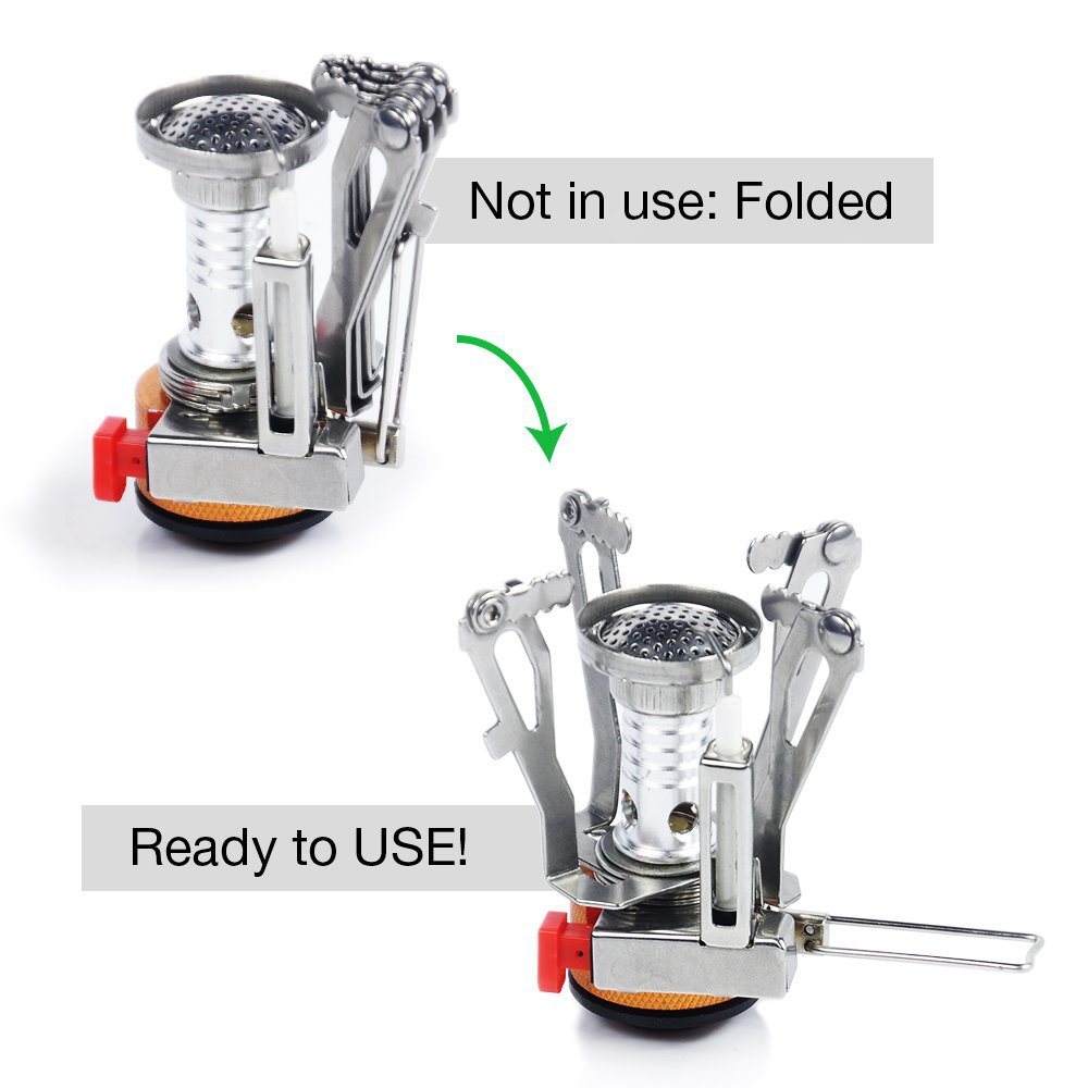 Outdoor Camping Stove Mini Stove All-in-one With Electronic Ignition Portable Picnic Stove - Mountain Lakes Mall