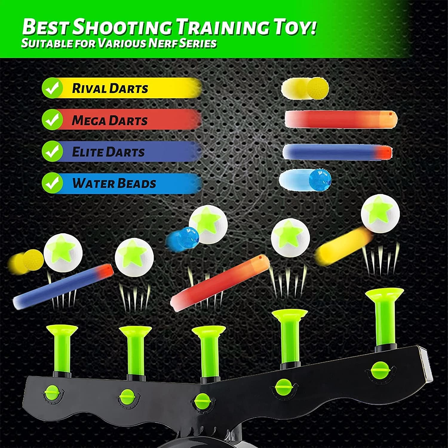 Shooting Targets Game Glow in The Dark Floating Ball Target Practice Toys for Kids - Mountain Lakes Mall