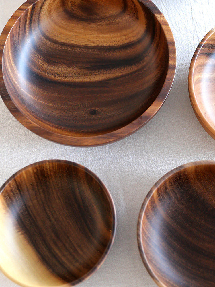 Acacia wooden bowl wooden tableware (Set of 5) - Mountain Lakes Mall