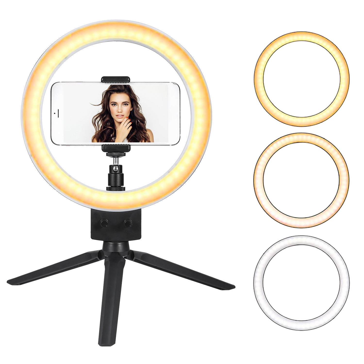 9" Dimmable LED Ring Light w/ Tripod Phone Selfie Camera Studio Photo Video Makeup Lamp - Mountain Lakes Mall