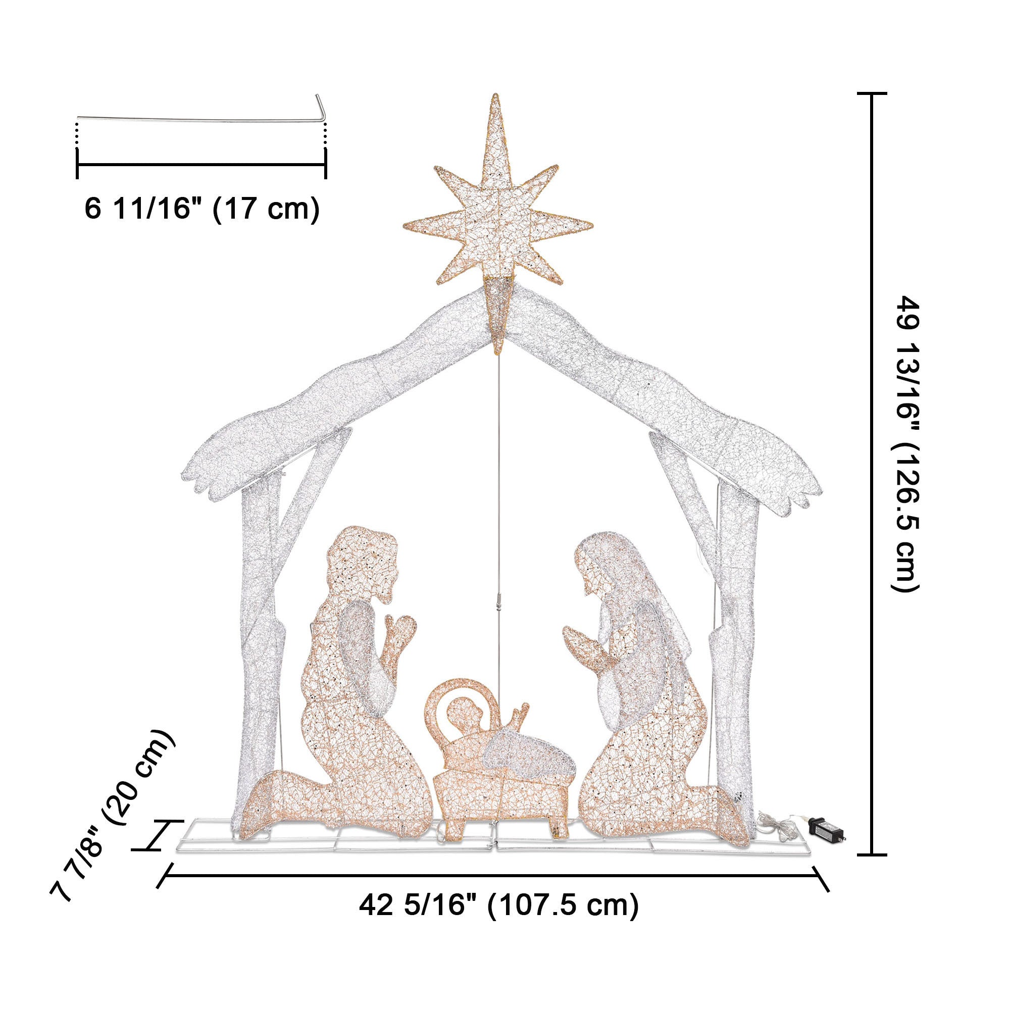 4 ft LED Holy Family Nativity(Christmas)