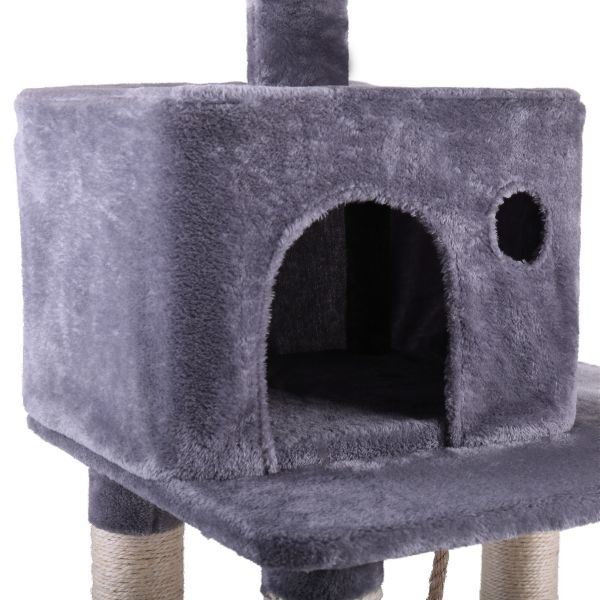 Multi-Level Cat Condo with Hammock & Scratching Posts for Kittens - Mountain Lakes Mall