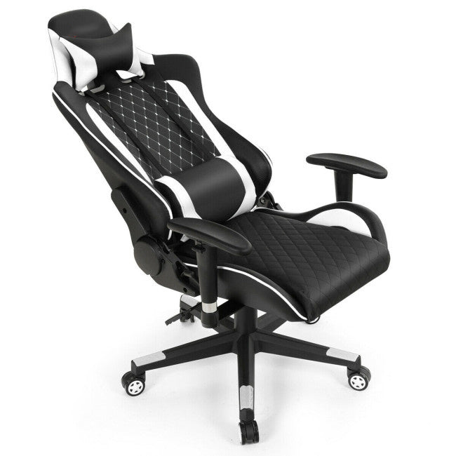 Massage Gaming Chair with Lumbar Support and Headrest - Mountain Lakes Mall