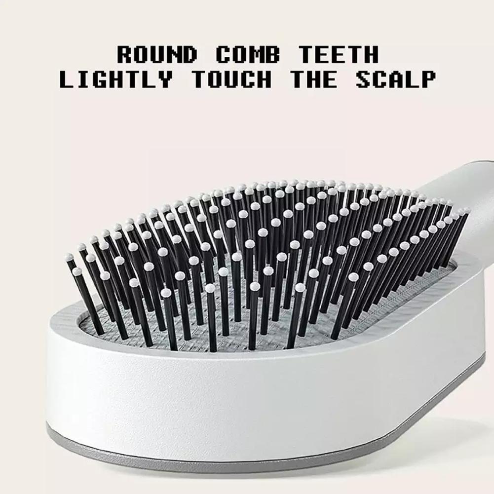 Self Cleaning Hair Brush For Women Massage Scalp Promote Blood Circulation Anti Hair Loss - Mountain Lakes Mall