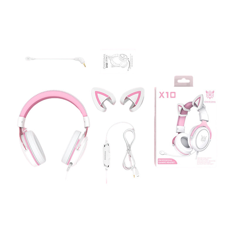 Cat Ear Headphones, 2.4G/Bluetooth Wireless Gaming Headset Stereo Gaming Headset - Mountain Lakes Mall