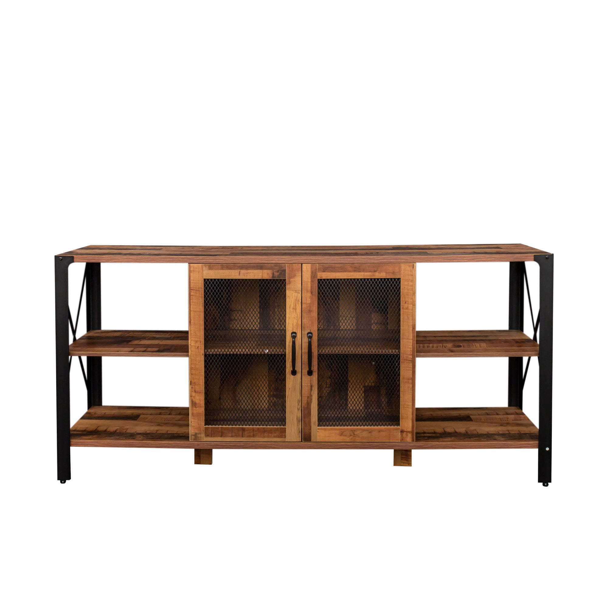 TV Stands for Living Room, Industrial TV Stand for Bedroom Furniture, Farmhouse TV Stand 80 Inch Television Stand , Modern Horizontal Wood and Metal Open Bookshelf - Mountain Lakes Mall