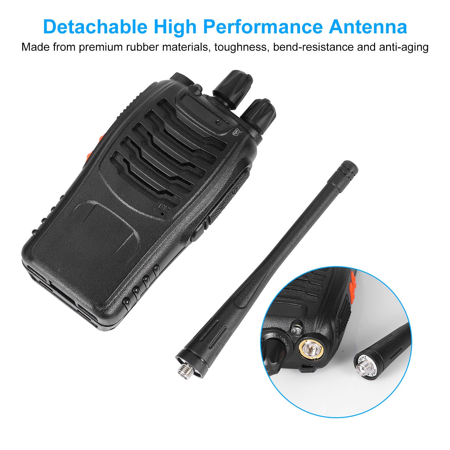 2 x Baofeng BF-888S Walkie Talkies Two Way Radio UHF 16CH 400-470MHZ Long Range - Mountain Lakes Mall