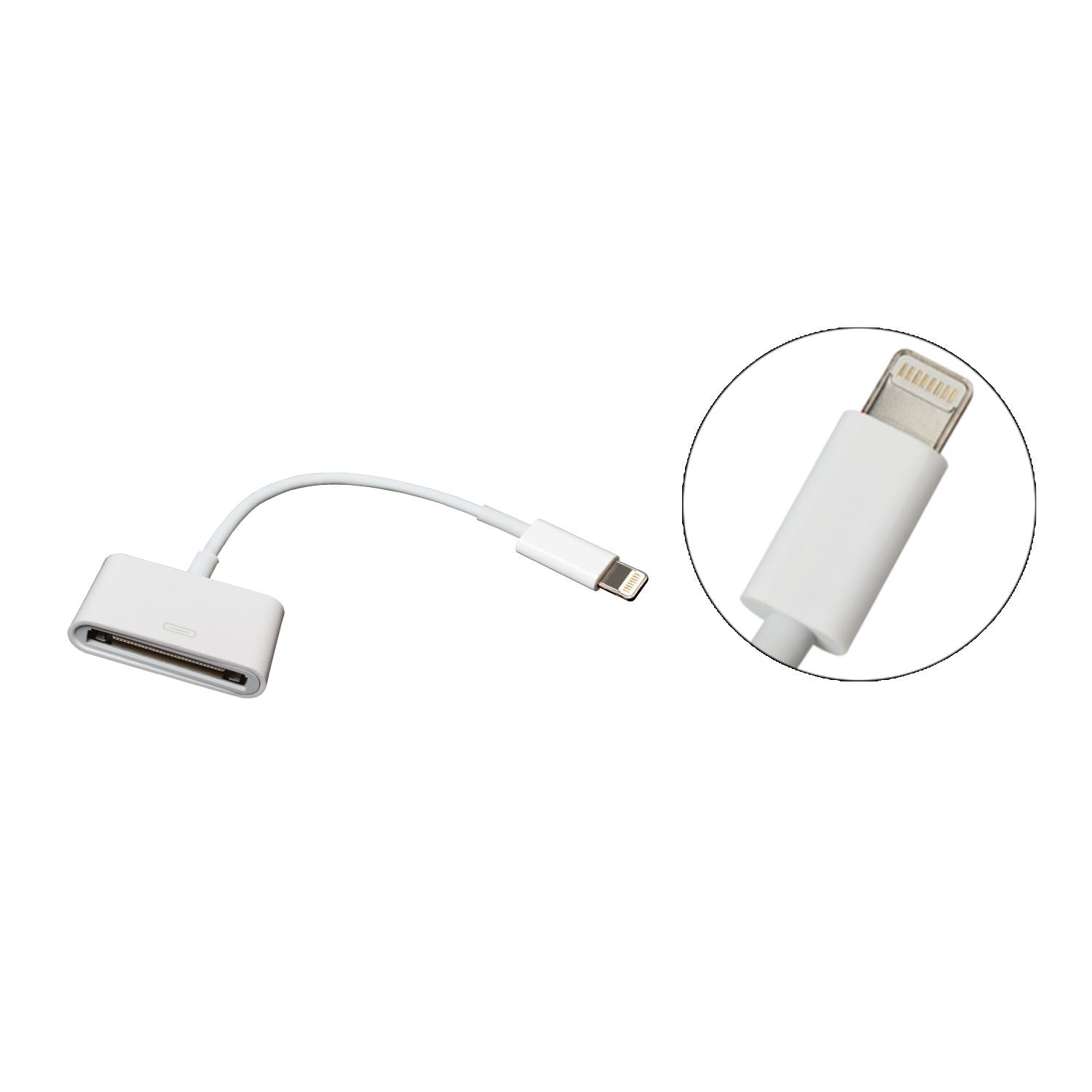 8PIN TO 30PIN CHARGE SYNC CONVERTER CABLE ADAPTER FOR IPHONE 5 iPad Mini iPod NANO 7th - Mountain Lakes Mall