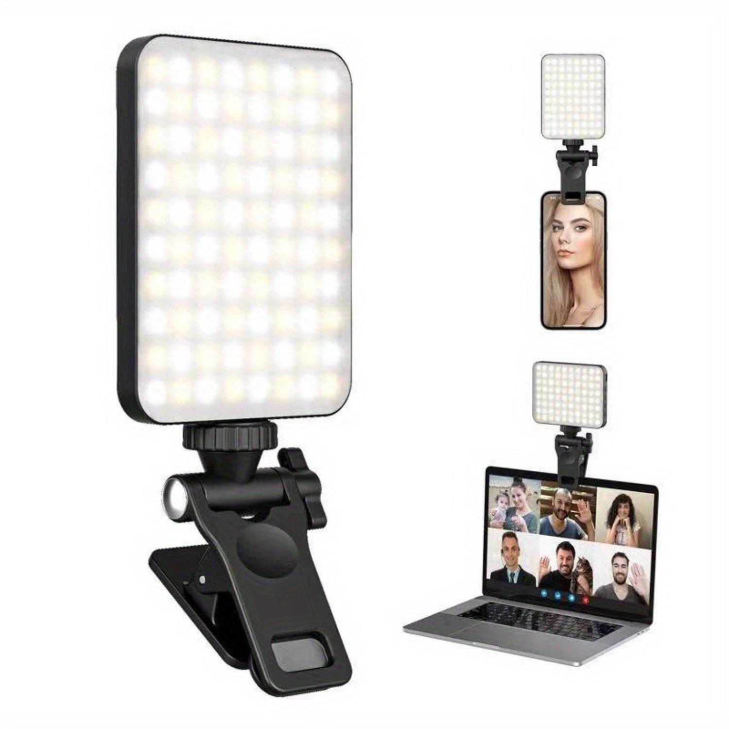 Selfie Light - USB-Rechargeable LED Phone Light - Portable Photo Light with 97+ CRI, Up to 6500K Color Temperature Phone Light for Selfie, Zoom Conference, Video, Makeup and Live Stream - Mountain Lakes Mall