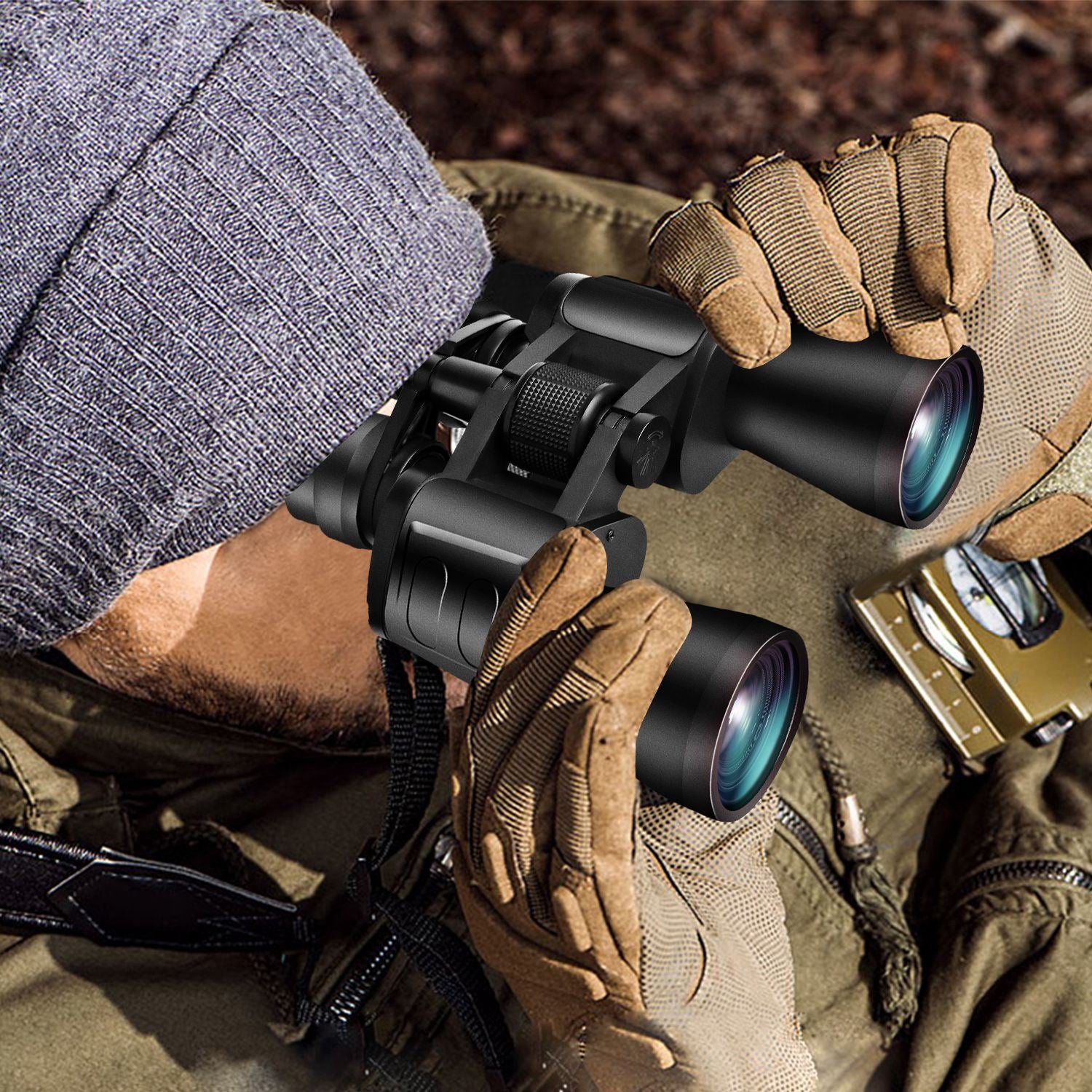 Portable Zoom Binoculars with FMC Lens Low Light Night Vision for Bird Watching Hunting Sports - Mountain Lakes Mall