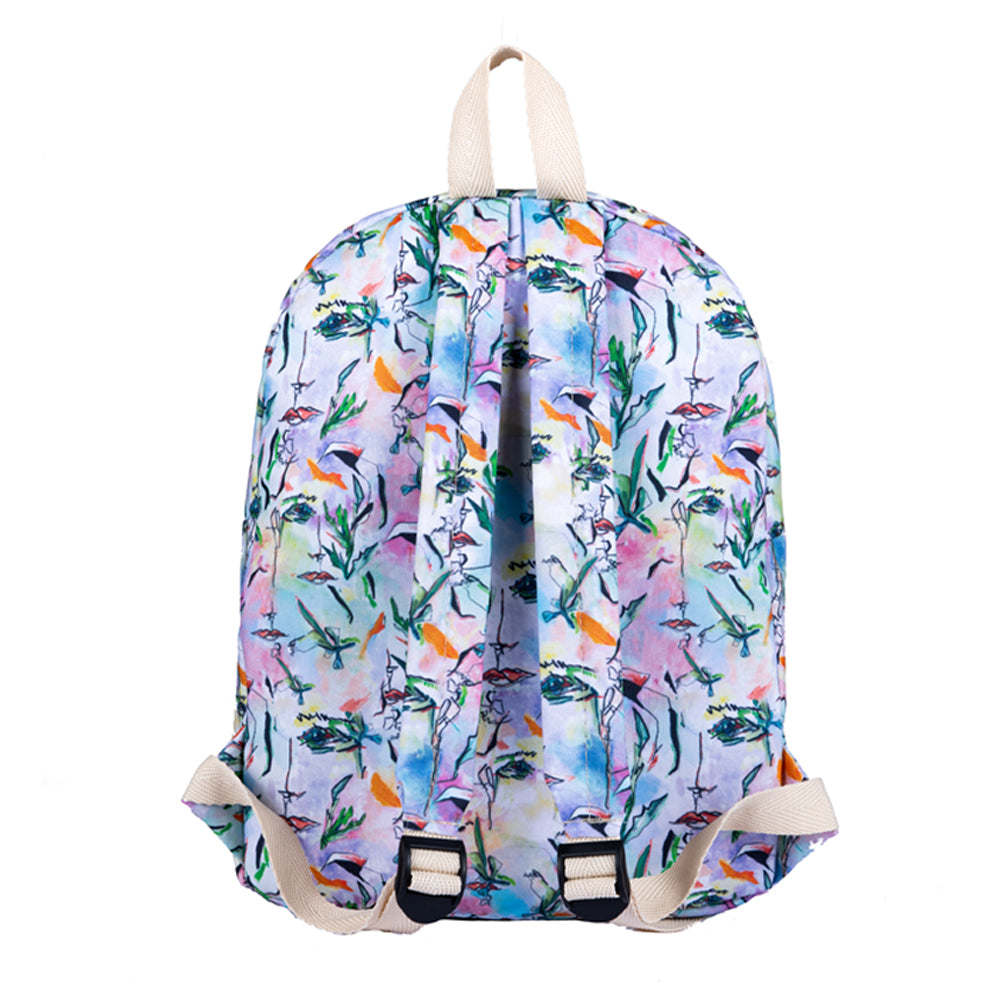 Biggdesign White Faces Backpack - Mountain Lakes Mall