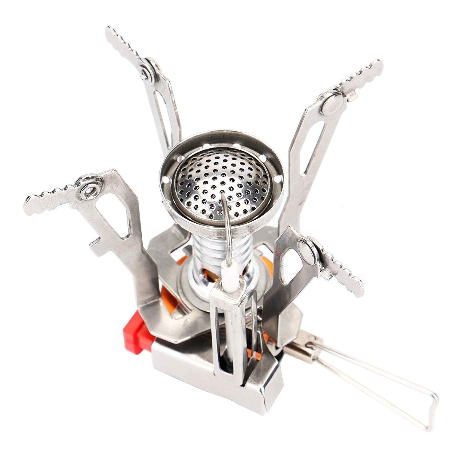 Outdoor Camping Stove Mini Stove All-in-one With Electronic Ignition Portable Picnic Stove - Mountain Lakes Mall