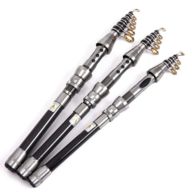 1pc Mini Carbon Telescopic Fishing Rod; Casting Pole For Sea Fishing Saltwater - Mountain Lakes Mall