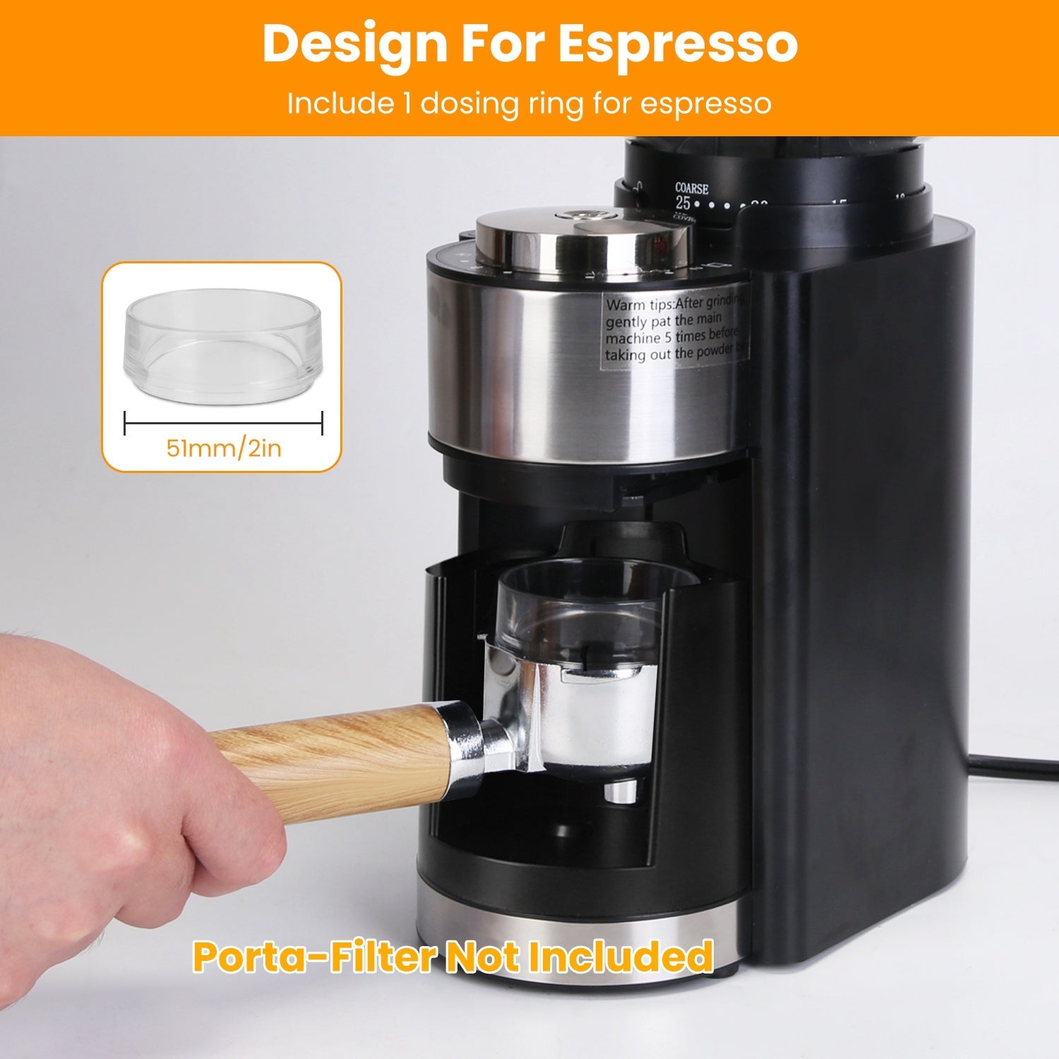 Conical Burr Coffee Grinder Electric Coffee Bean Grinder with 25 Grind Settings - Mountain Lakes Mall