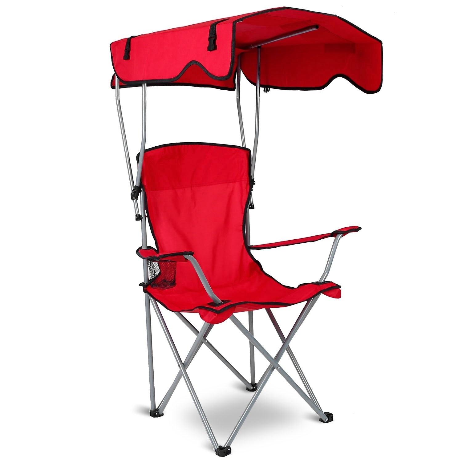 Foldable Beach Canopy Chair Sun Protection Camping Lawn Canopy Chair 330LBS Load Folding Seat - Mountain Lakes Mall