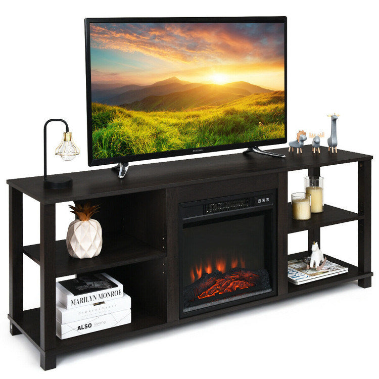 2-Tier TV Storage Cabinet Console with Adjustable Shelves - Mountain Lakes Mall