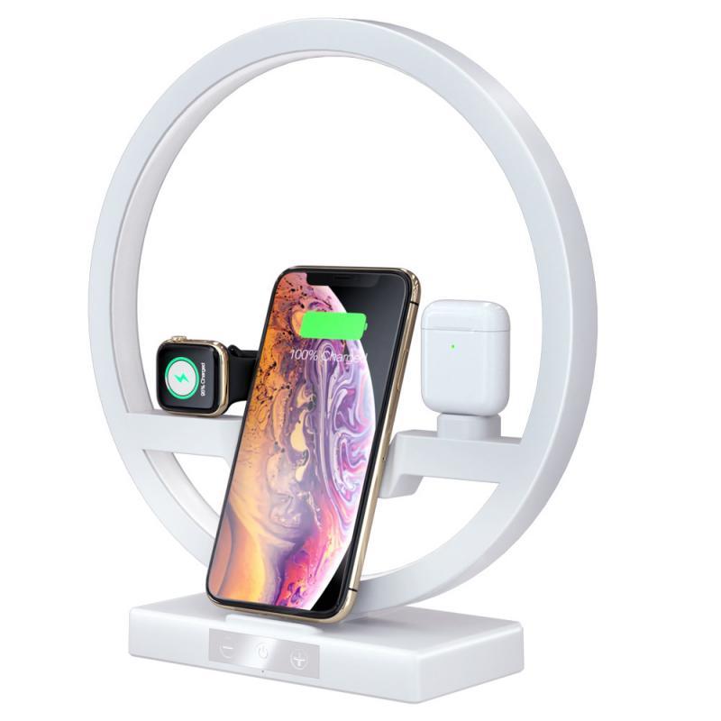 3 in 1 Wireless Charger Applicable For Mobile Phone Watch Headset Table Lamp Charging Bracket Hotselling - Mountain Lakes Mall