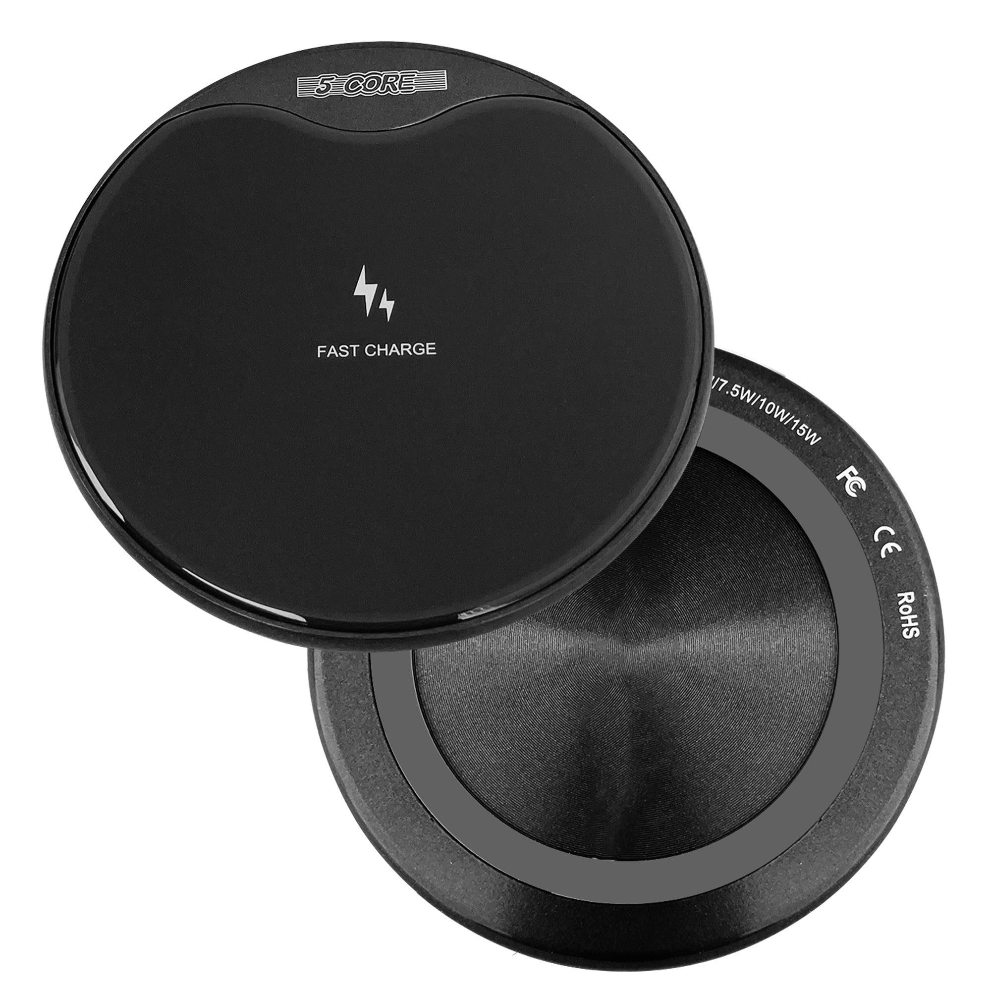 5 Core Wireless Charger, 15W Qi-Certified Max Fast Wireless Charging - Mountain Lakes Mall