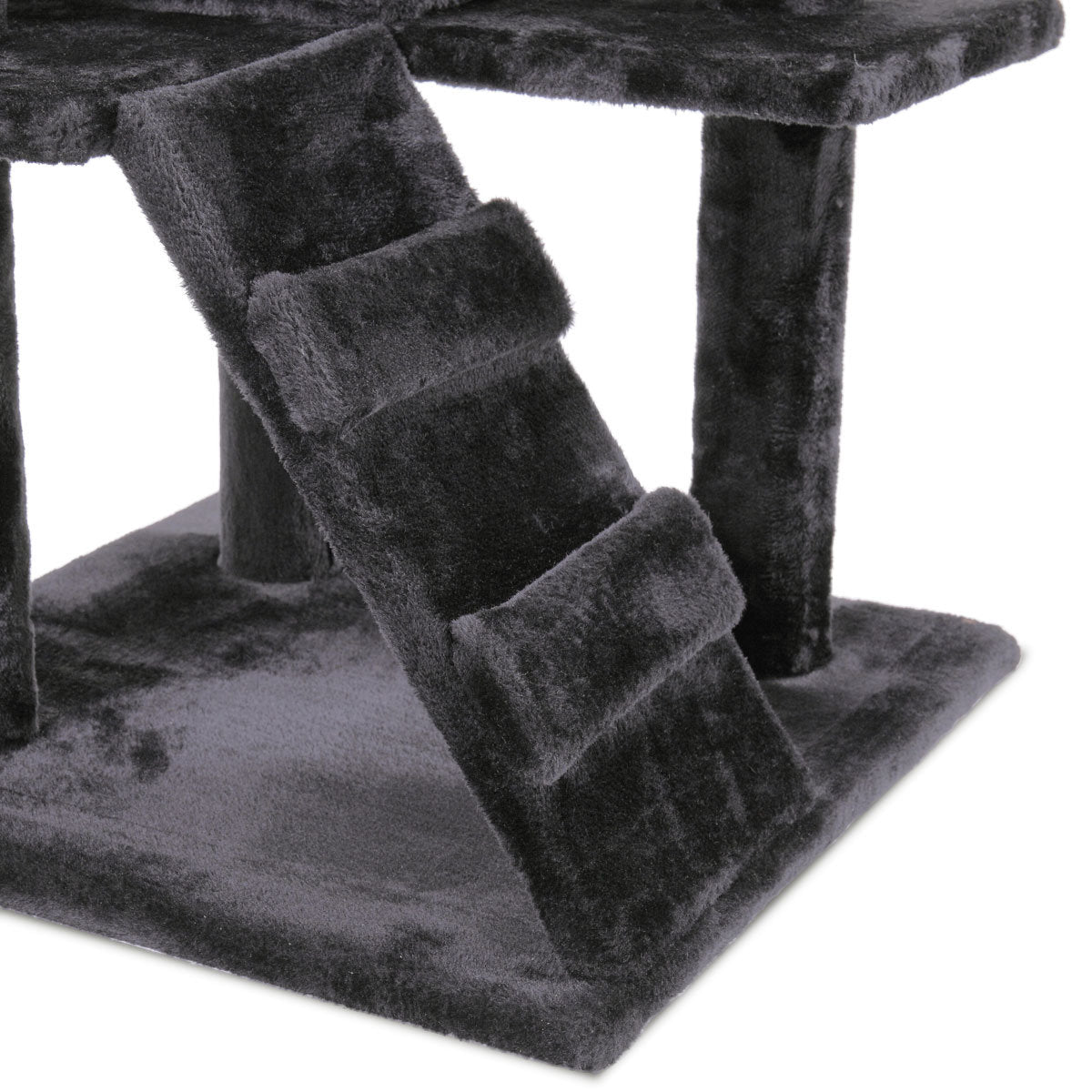 Cat Tree Cat Tower with Scratching Ball, Plush Cushion, Ladder and Condos for Indoor Cats, Gray XH - Mountain Lakes Mall