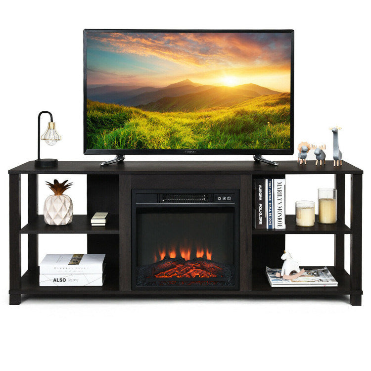 2-Tier TV Storage Cabinet Console with Adjustable Shelves - Mountain Lakes Mall