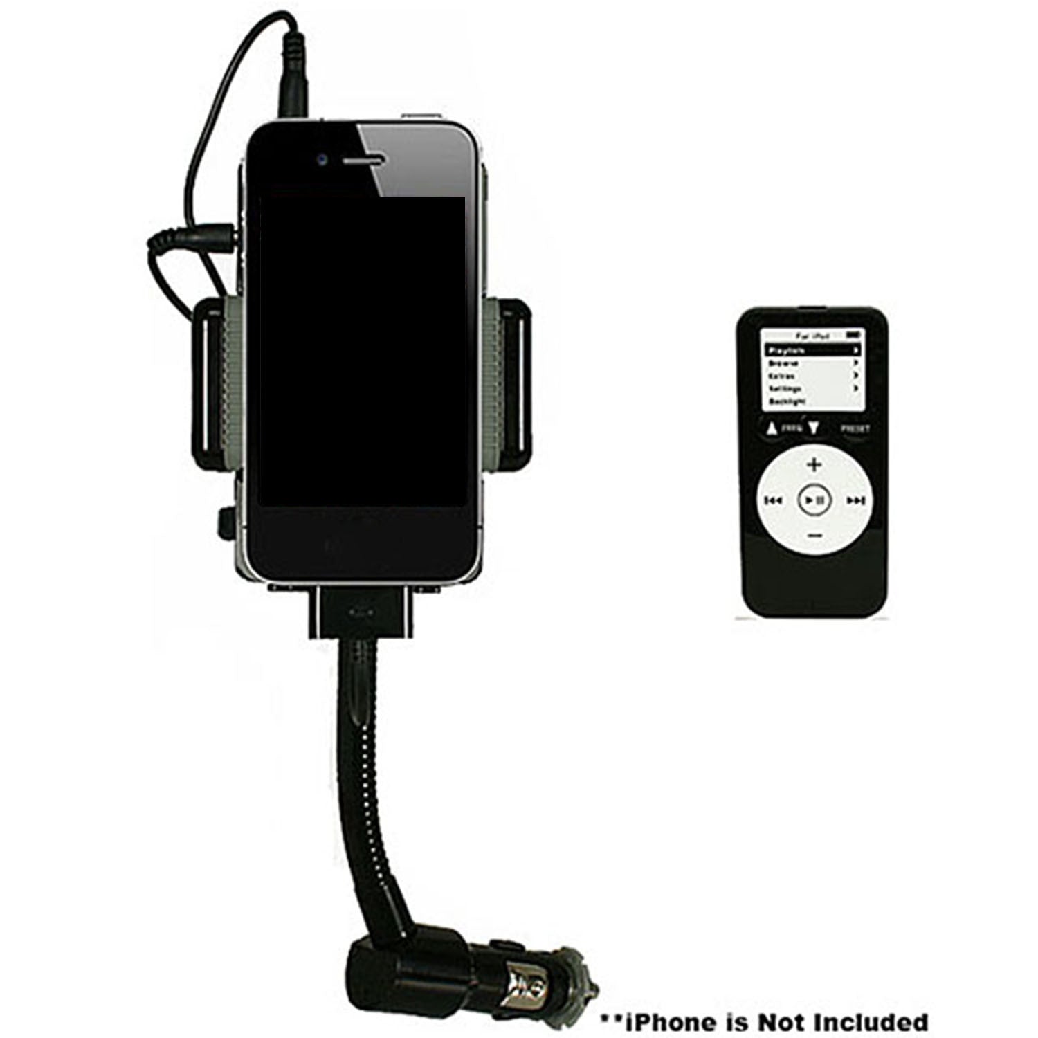 FM Transmitter Hands-free Car Charger with Remote Control Phone Stand 3.5 mm Headphone Jack - Mountain Lakes Mall