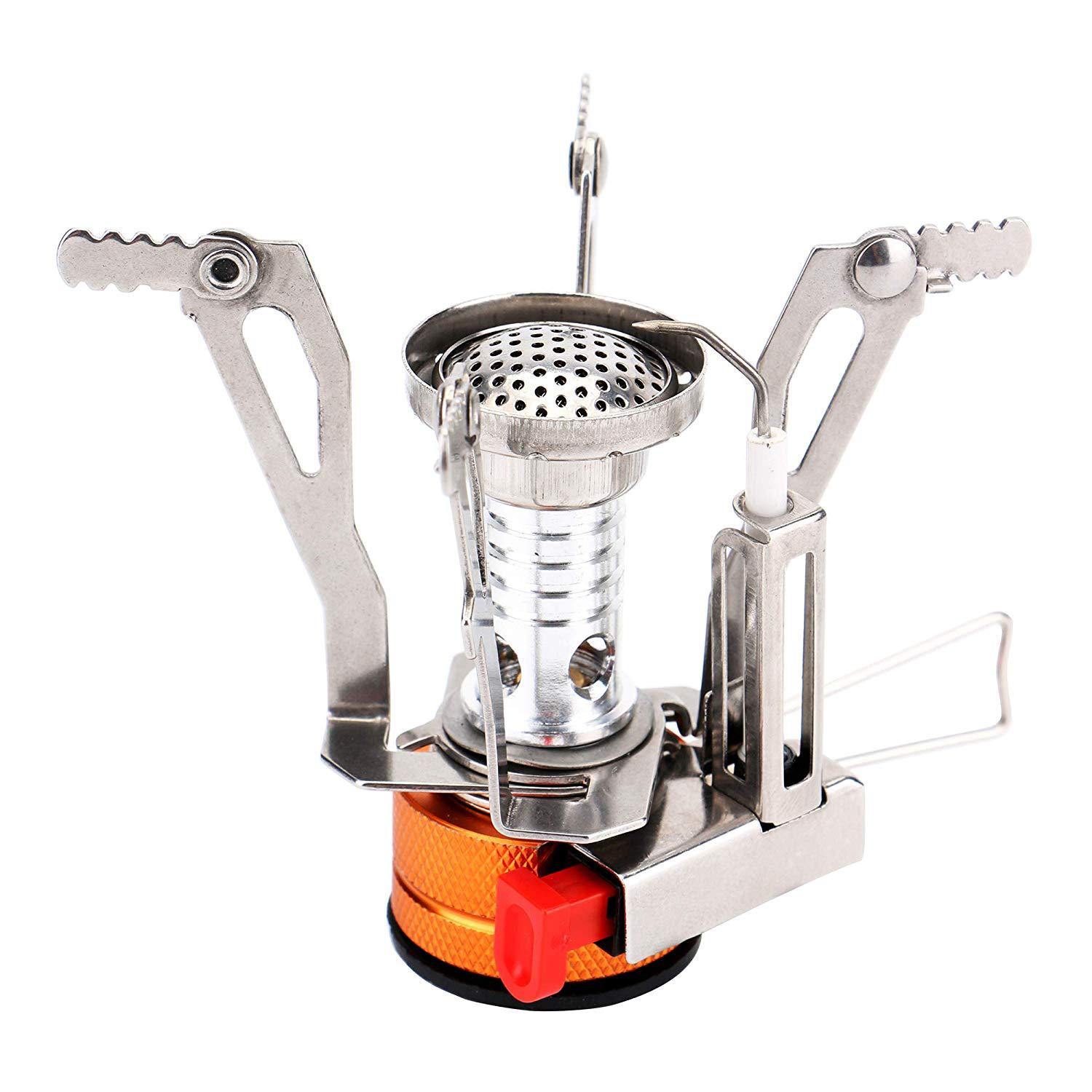 Outdoor Camping Stove Mini Stove All-in-one With Electronic Ignition Portable Picnic Stove - Mountain Lakes Mall