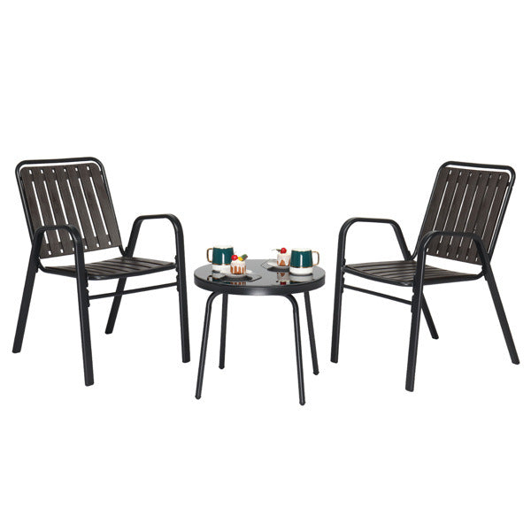 3-Piece Patio Bistro Table Set, Outdoor Furniture Set - Mountain Lakes Mall