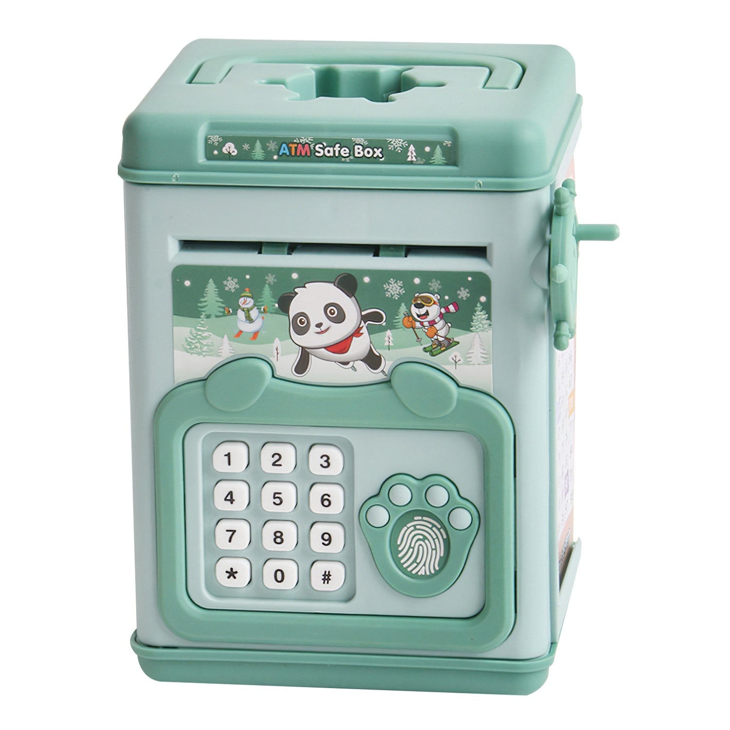 Piggy Bank Toy Cash Coin Money Bank Money Saving Box with Password Fingerprint Voice Promp - Mountain Lakes Mall