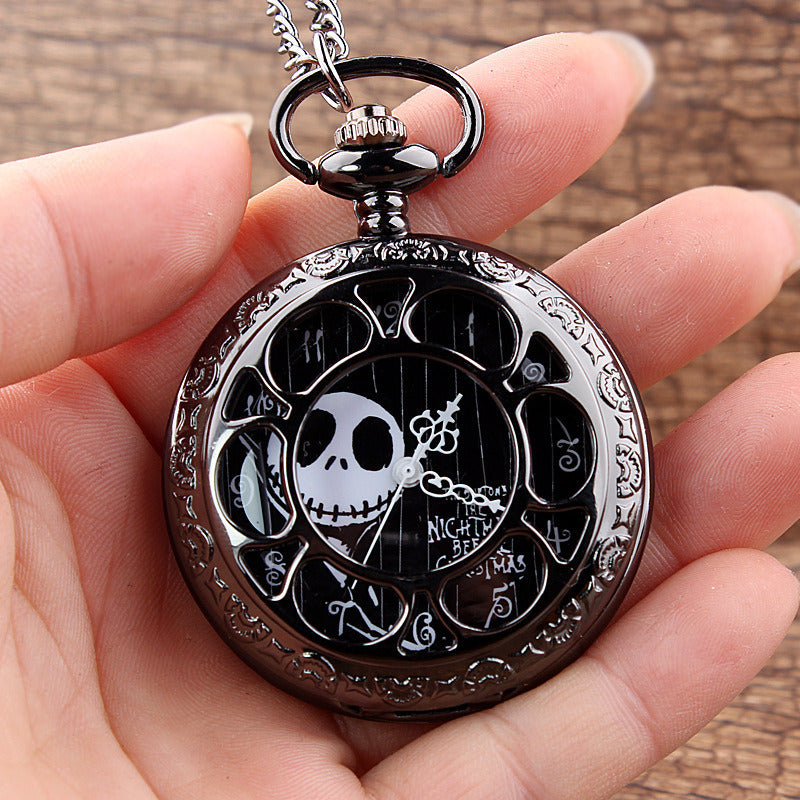 Vintage Skeleton Nightmare Before Christmas Pocket Watch - Mountain Lakes Mall