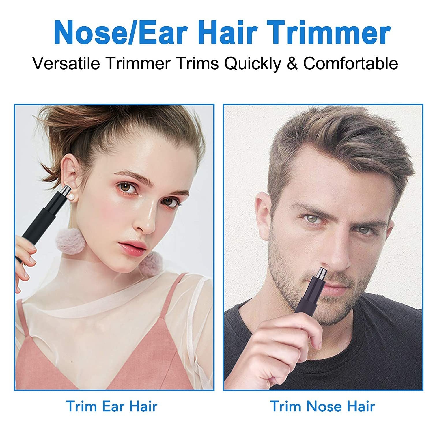 Ear and Nose Hair Trimmer for men and women-2020;  Professional nose hair trimmer with Stainless Steel Blad & IPX7 Waterproof System;  Facial Eyebrow and Nose Hair Remover. - Mountain Lakes Mall