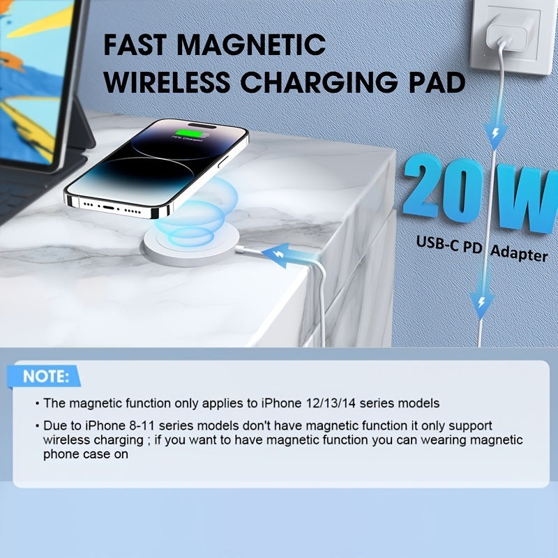 15W Magnetic Wireless Charger With USB-C - Mountain Lakes Mall