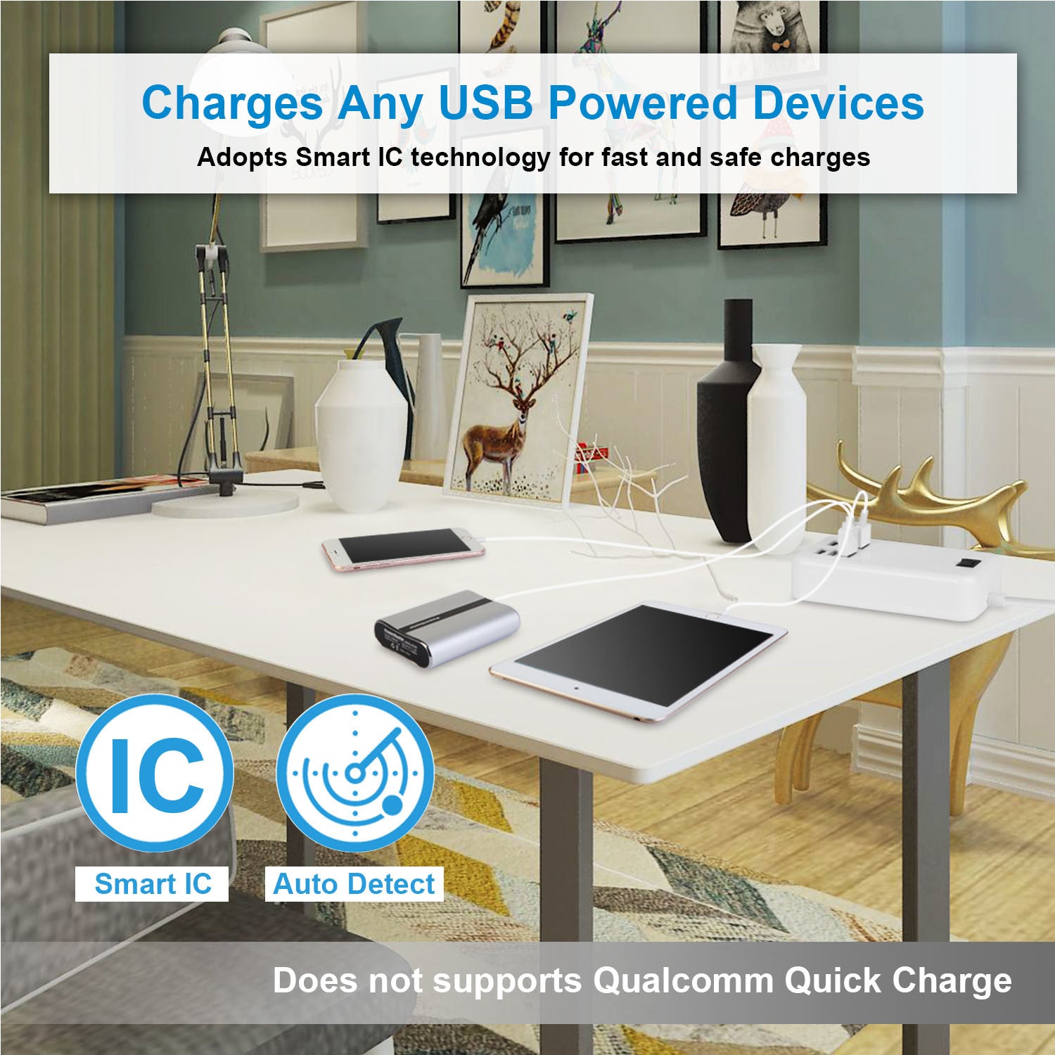 Multiport 6-USB US AC Wall Charger - Mountain Lakes Mall