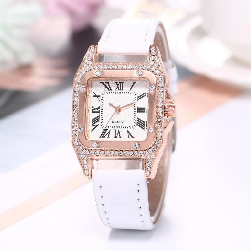 Women Diamond Watch Starry Square Dial Bracelet Watch - Mountain Lakes Mall