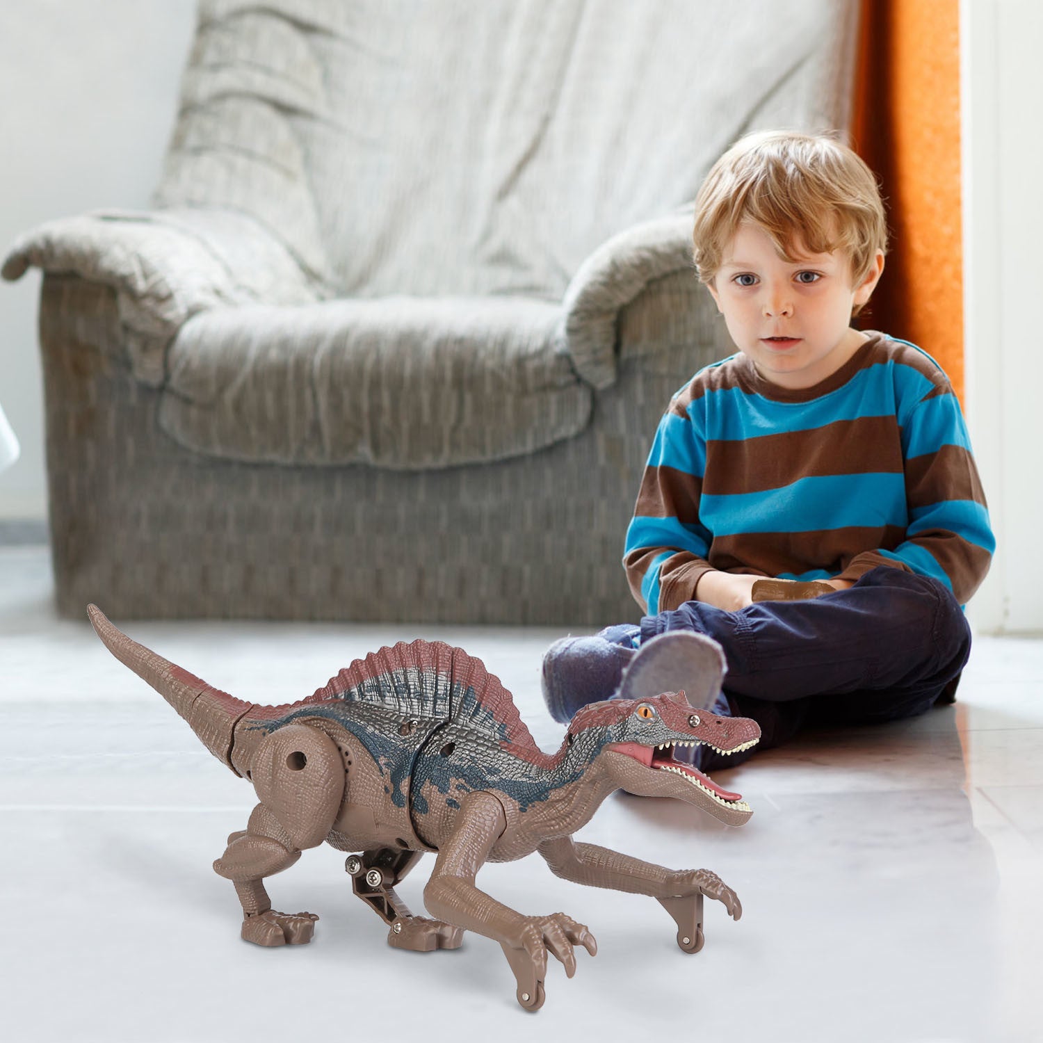 Remote Control Dinosaur Toys Jurassic Realistic RC Dinosaur Rechargeable T-Rex - Mountain Lakes Mall