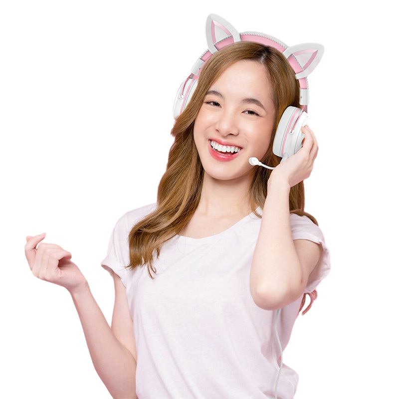 Cat Ear Headphones, 2.4G/Bluetooth Wireless Gaming Headset Stereo Gaming Headset - Mountain Lakes Mall