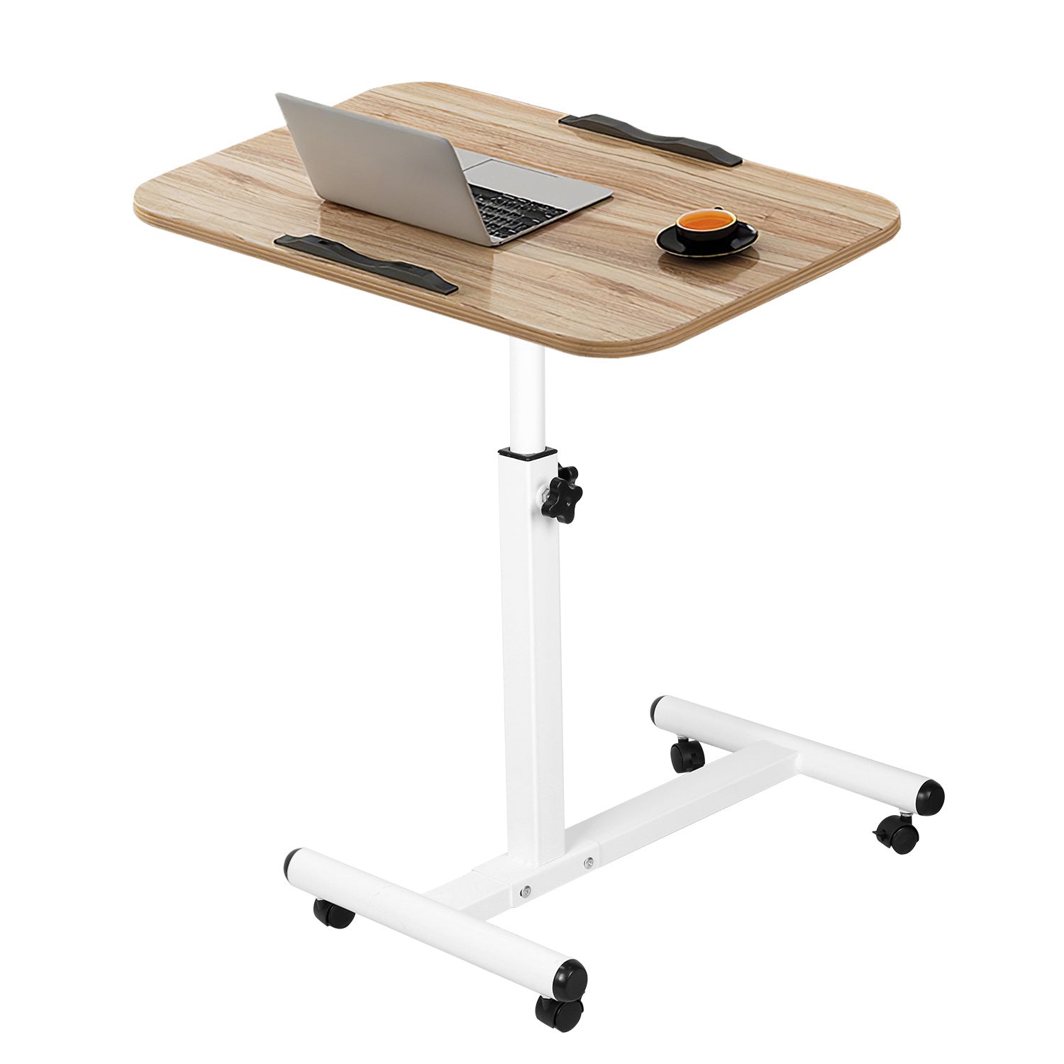 Rolling Laptop Table Portable Computer Desk Movable Table with Adjustable Height Tilting Angle - Mountain Lakes Mall