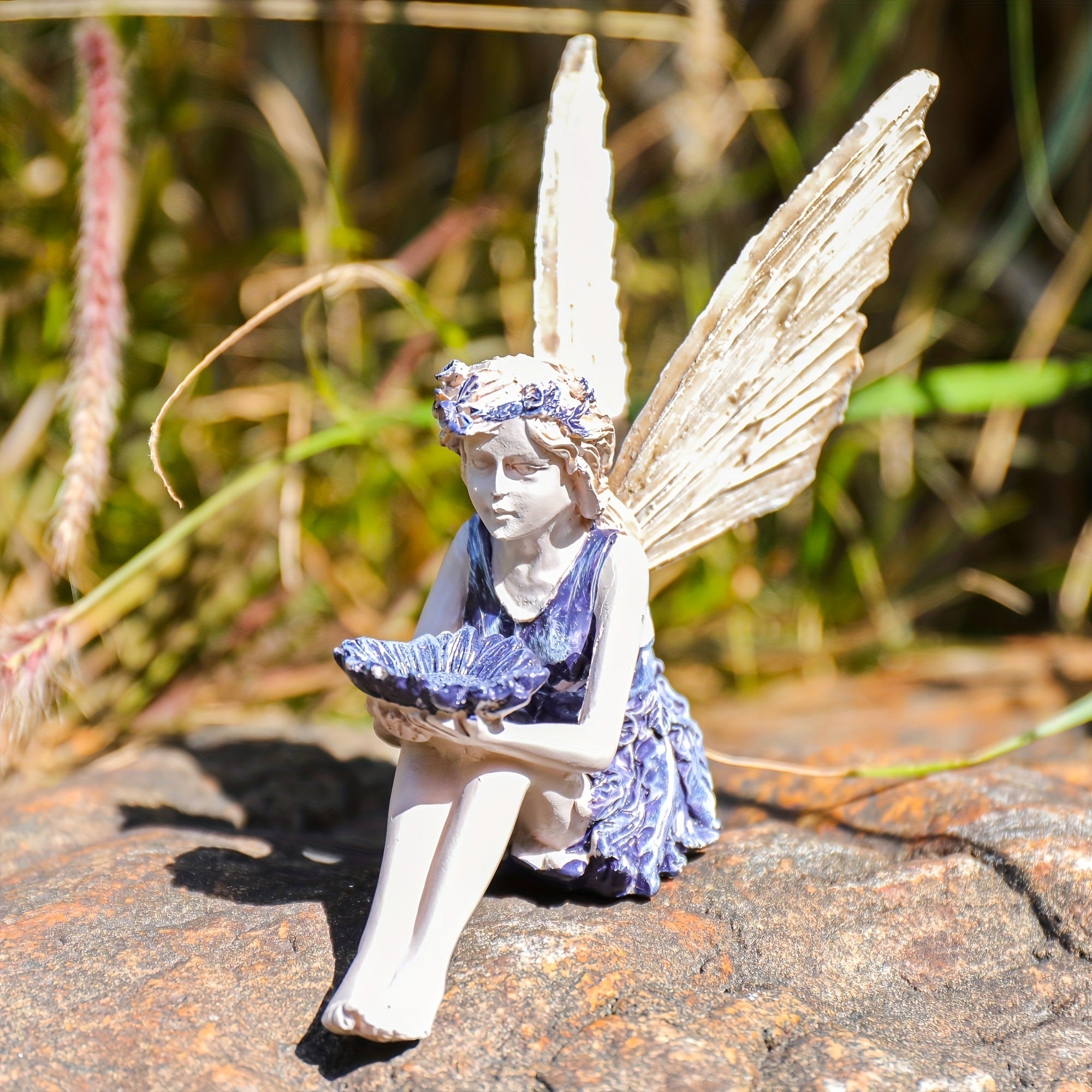 1pc Miniature Fairy Resin Statue, Resin Craft For Garden Yard - Mountain Lakes Mall