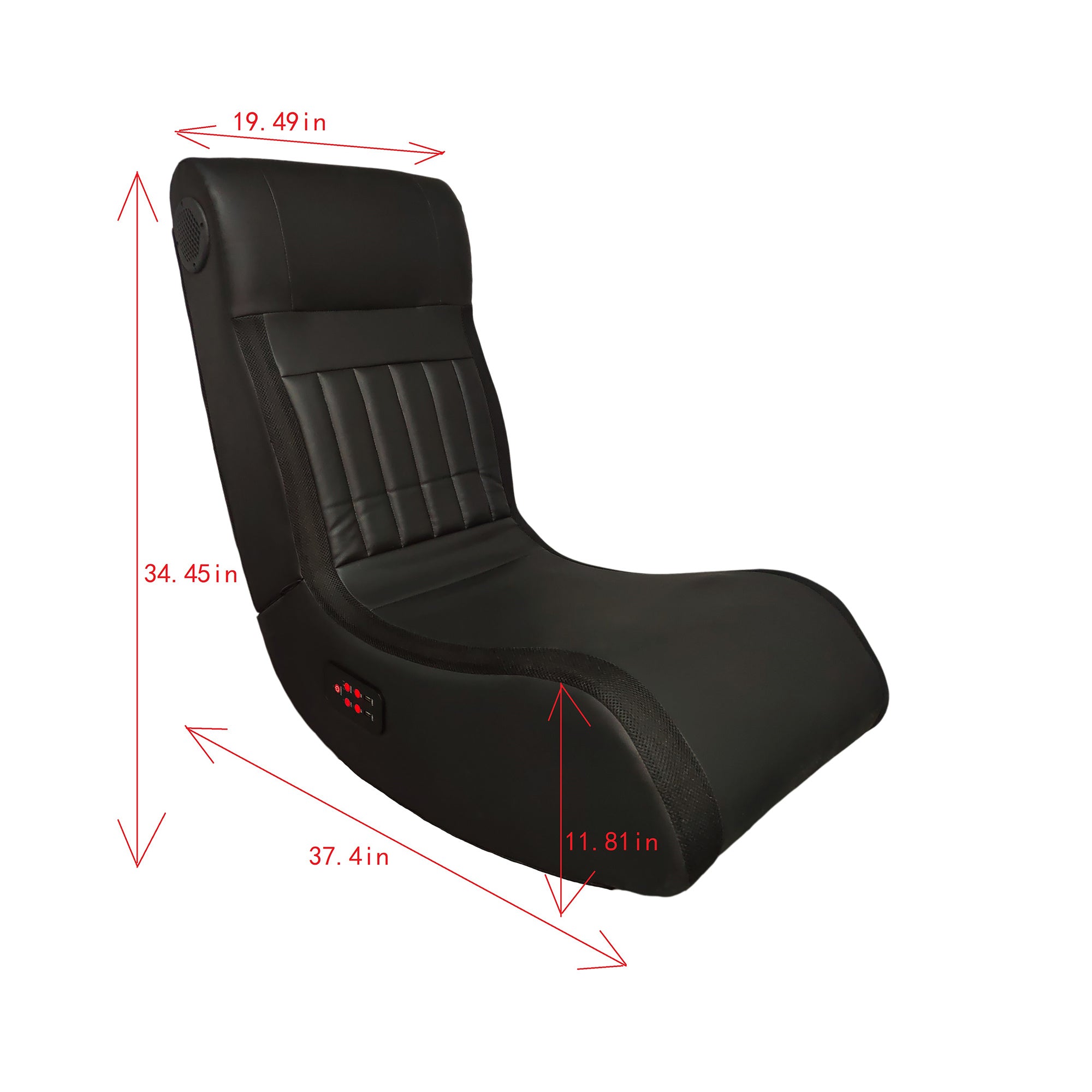 Foldable Gaming Chair With Onboard Speakers, LED Strip Lighting, Bluetooth Music Speakers, Vibration Massage, USB Charging Port - Mountain Lakes Mall