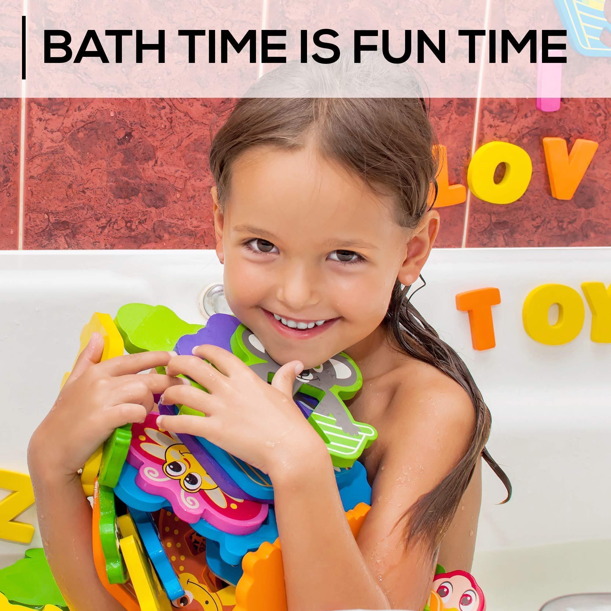 Non Toxic Foam Bath Toys for Boys Girls Wet and Stick Bathtub Alphabet - Mountain Lakes Mall