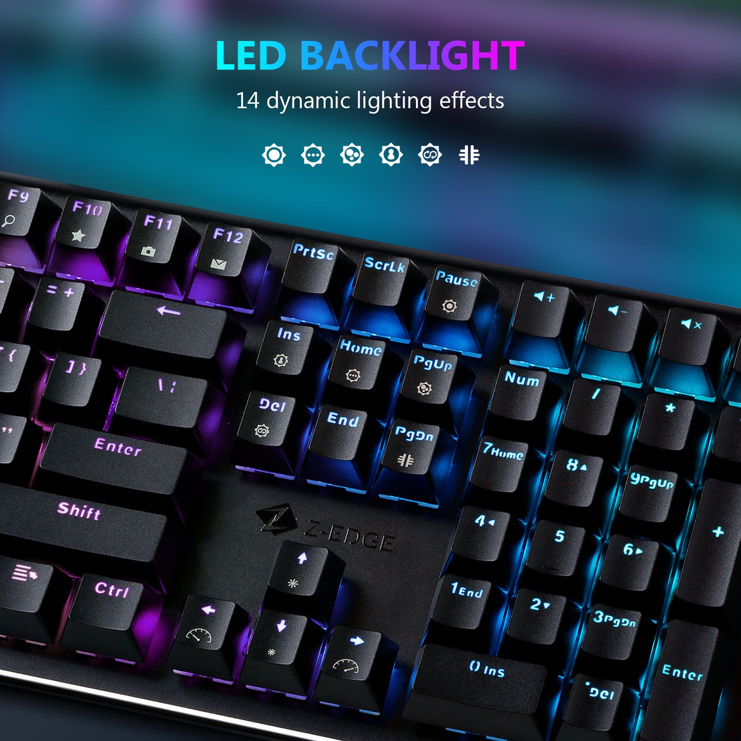 Z-EDGE UK108 108 Keys RGB Optical Mechanical Gaming Keyboard - Mountain Lakes Mall