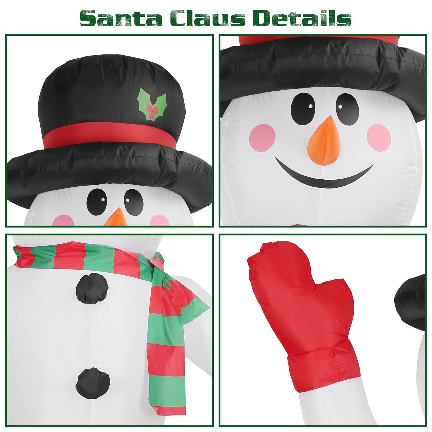 7.9FT Christmas Inflatable Giant Snowman Blow up Light up Snowman