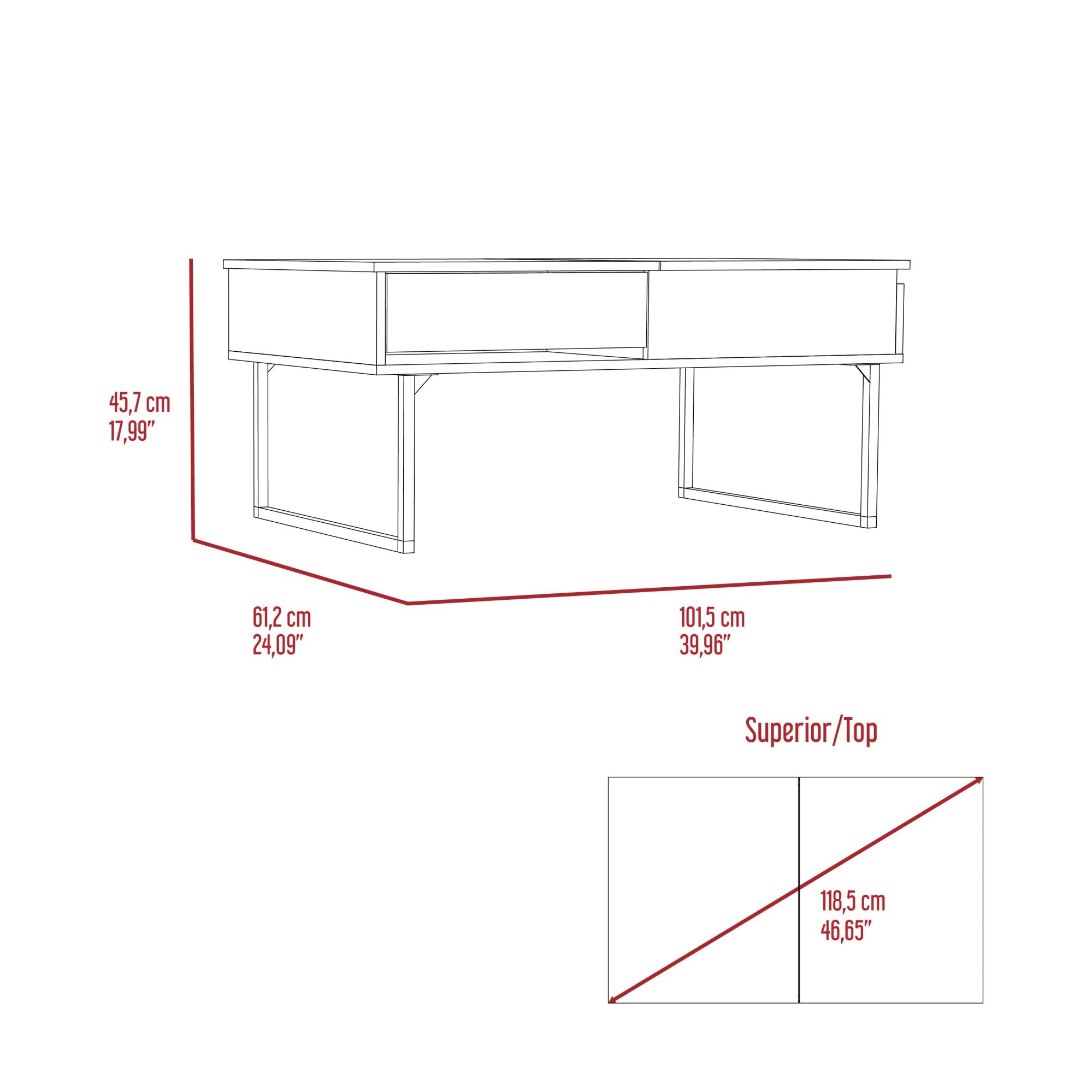 Hamburg TV Stand For TV´s up 60", Four Legs, Three Open Shelves - Mountain Lakes Mall