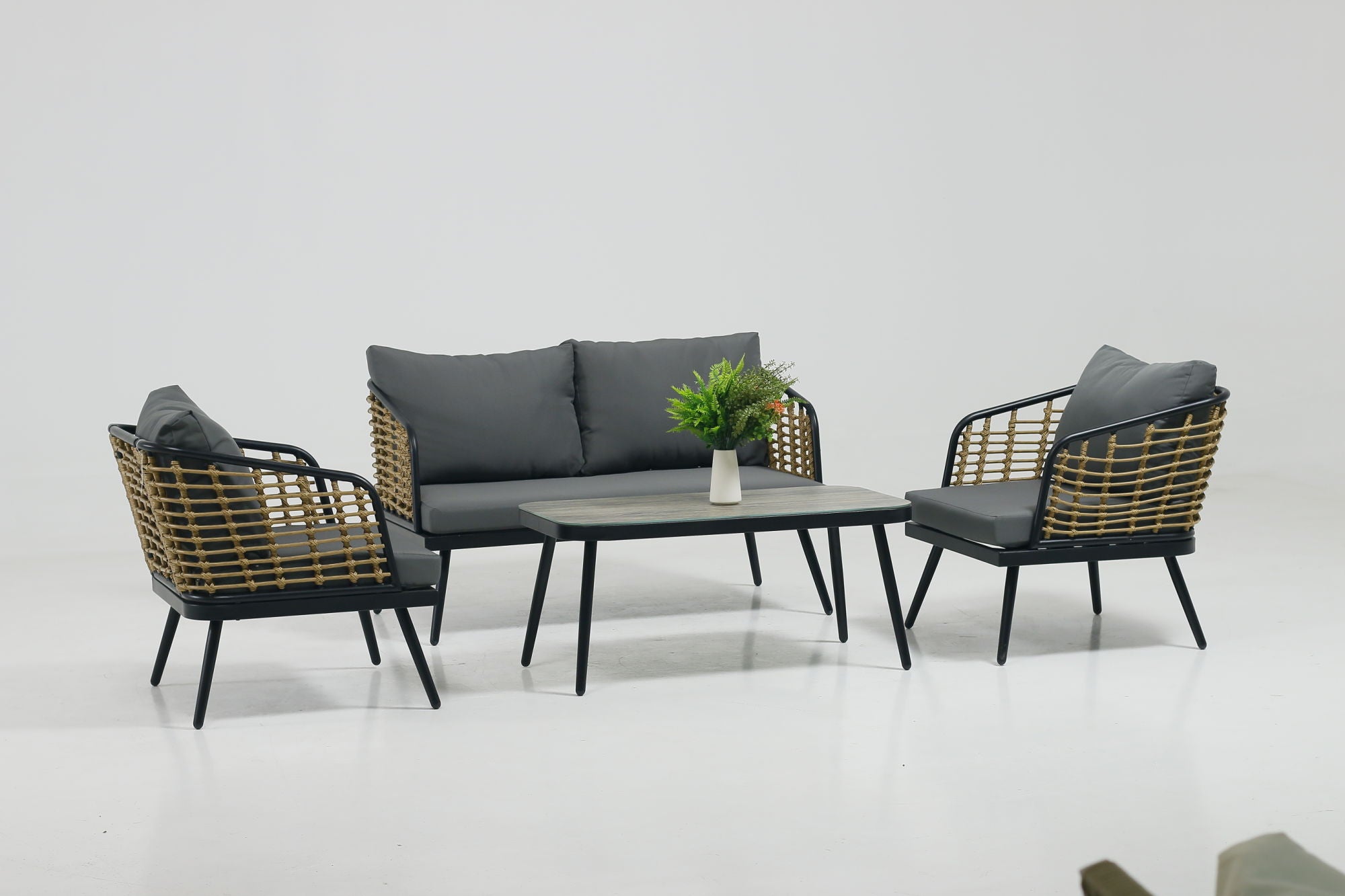 4 Pieces Patio Furniture Set - Mountain Lakes Mall