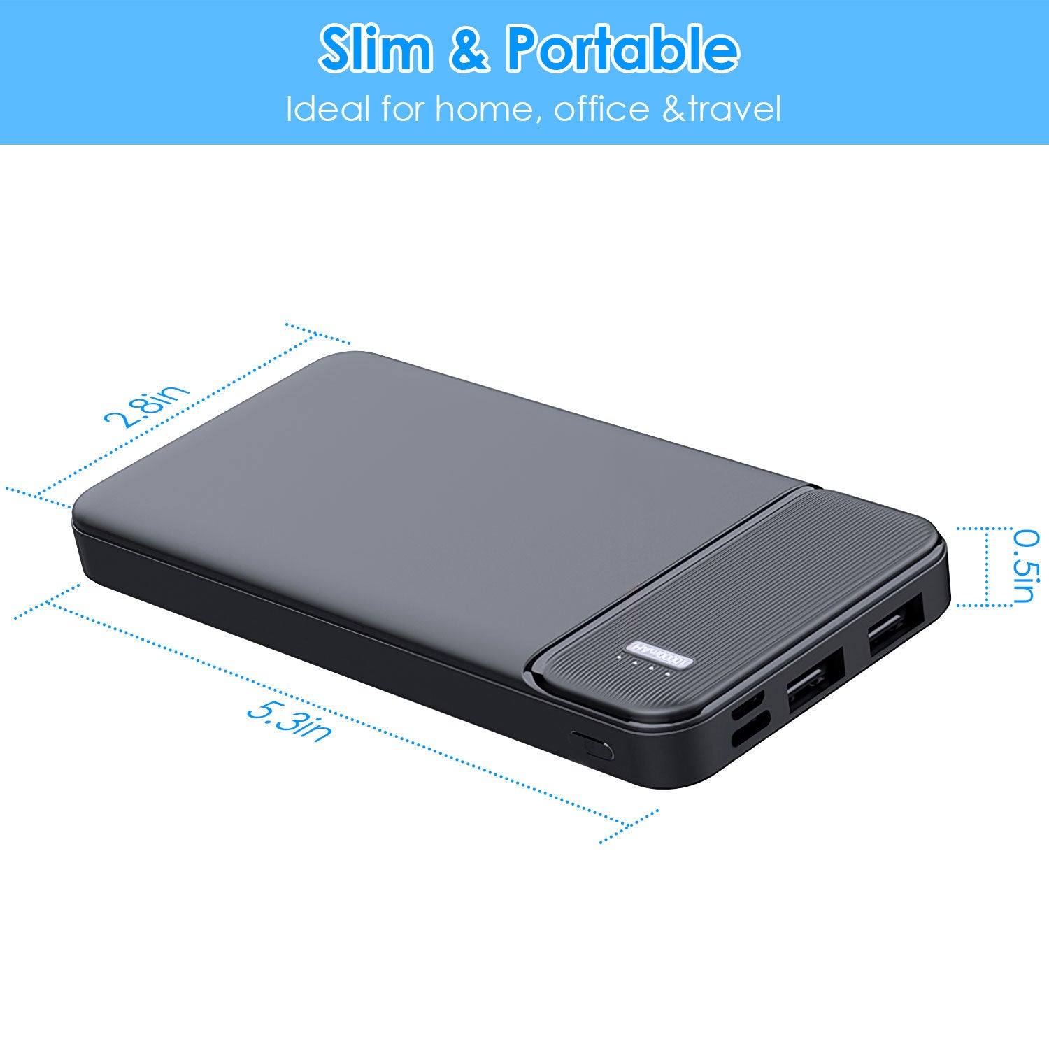 Power Bank Portable Phone Charger for Home Office Travel External Battery Pack with 1 Micro USB Cable Fit For IOSPhone 13/12 Samsung Galaxy S21 And More - Mountain Lakes Mall