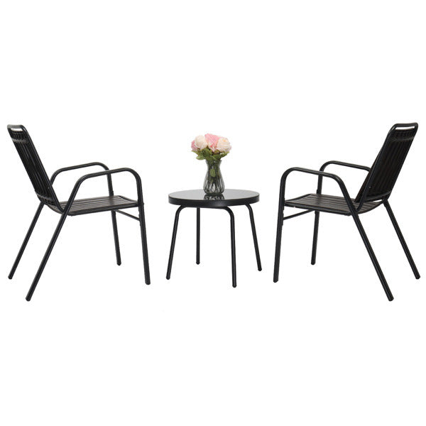 3-Piece Patio Bistro Table Set, Outdoor Furniture Set - Mountain Lakes Mall