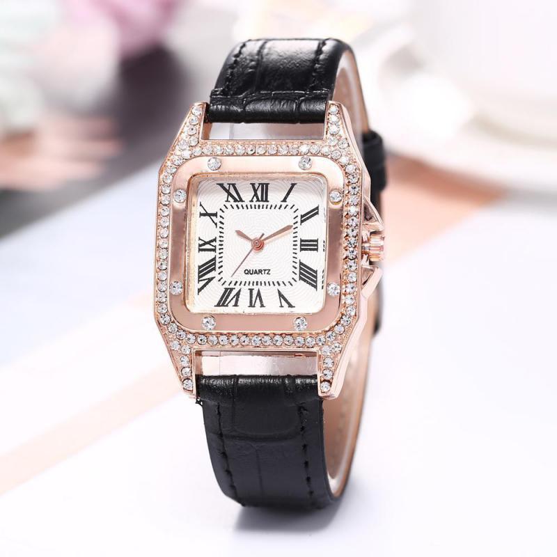 Women Diamond Watch Starry Square Dial Bracelet Watch - Mountain Lakes Mall