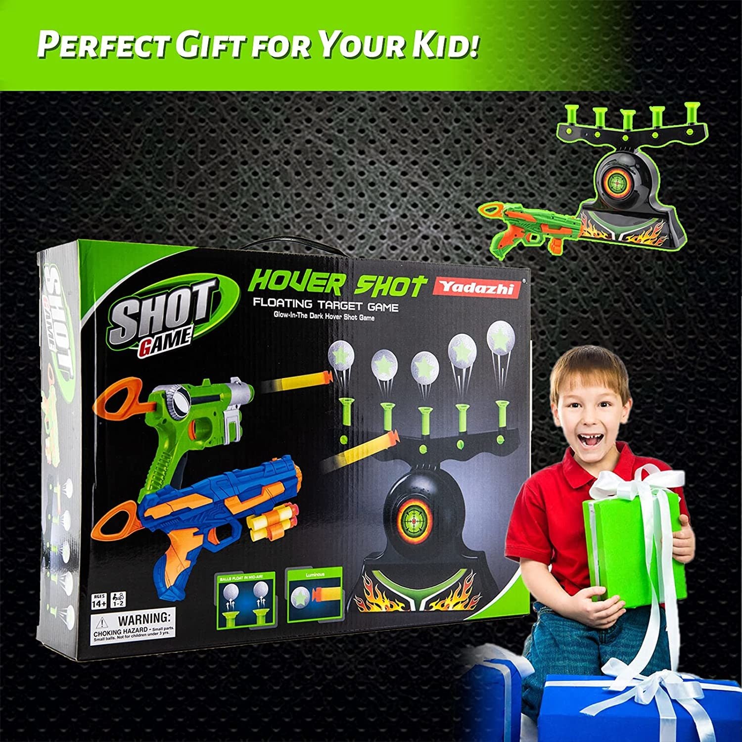 Shooting Targets Game Glow in The Dark Floating Ball Target Practice Toys for Kids - Mountain Lakes Mall