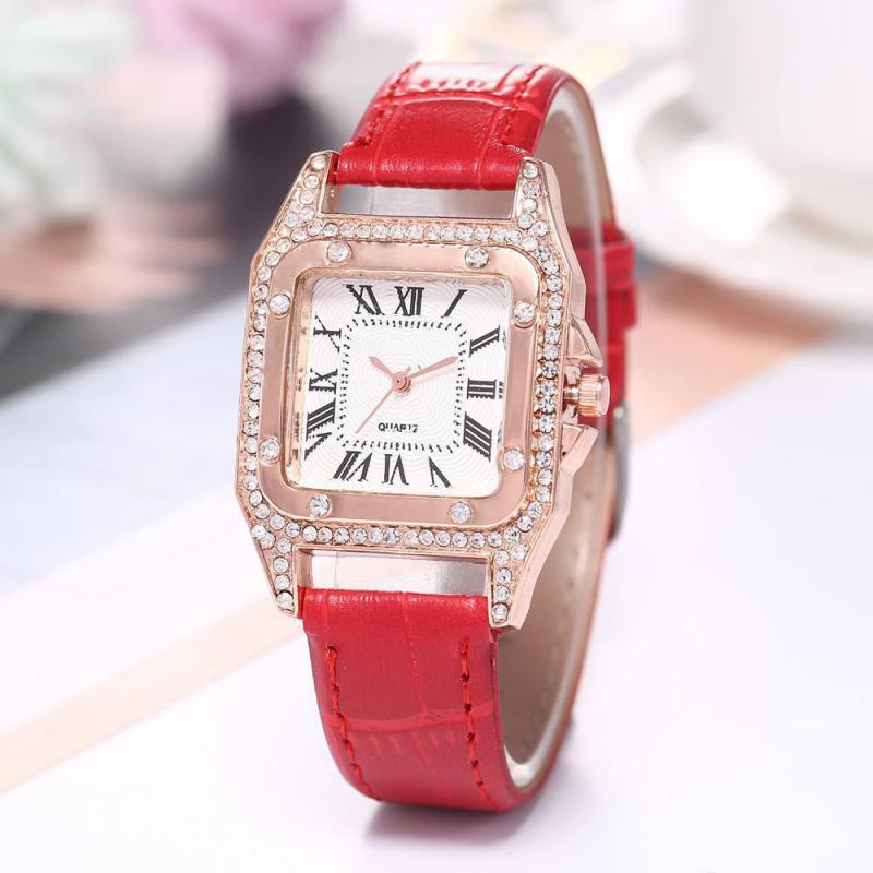 Women Diamond Watch Starry Square Dial Bracelet Watch - Mountain Lakes Mall