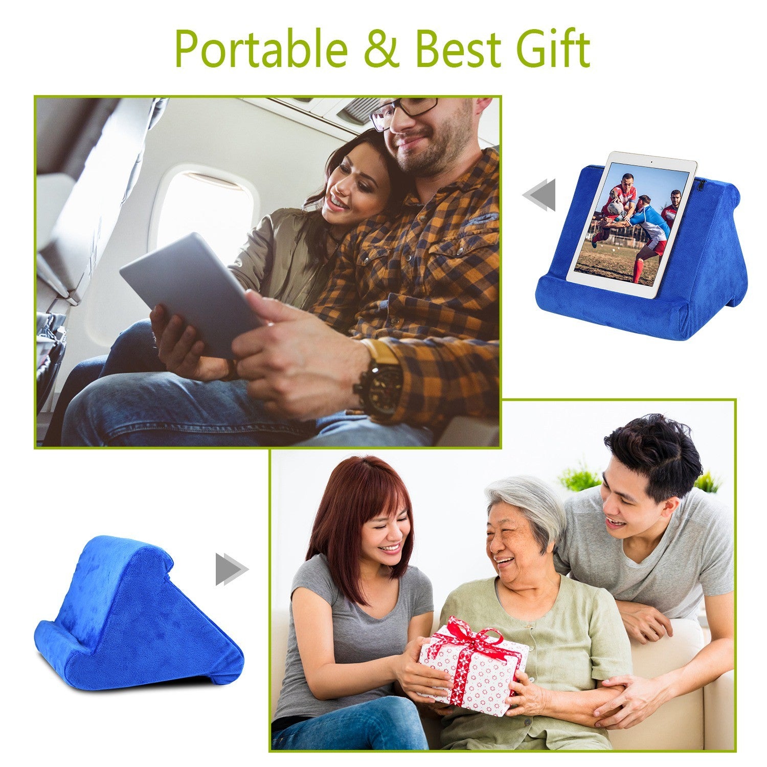 Multi-Angles Soft Tablet Stand Tablet Pillow for iPad Smartphones E-Readers Books Magazines - Mountain Lakes Mall